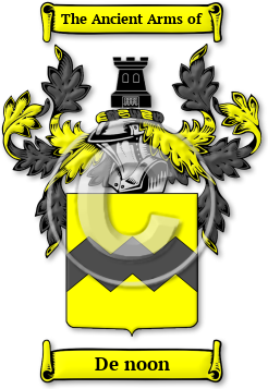 De noon Family Crest Download (jpg) Legacy Series - 150 DPI